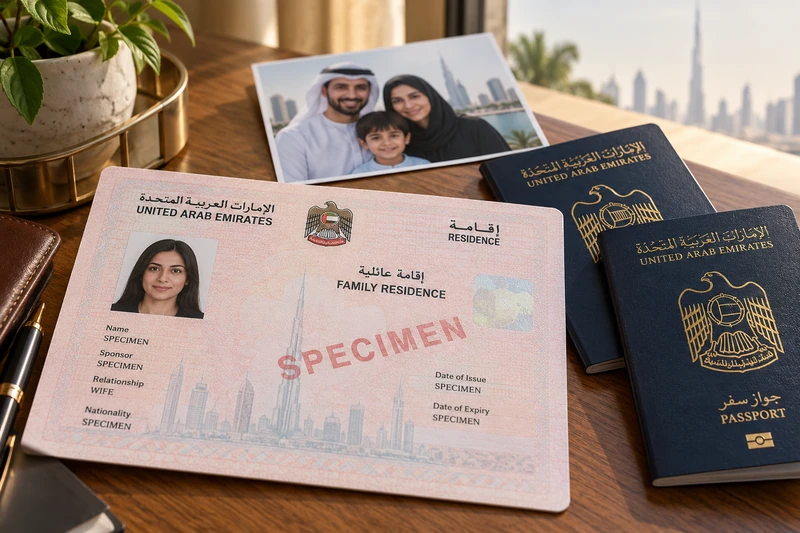 Illustrative Family visa typing scene